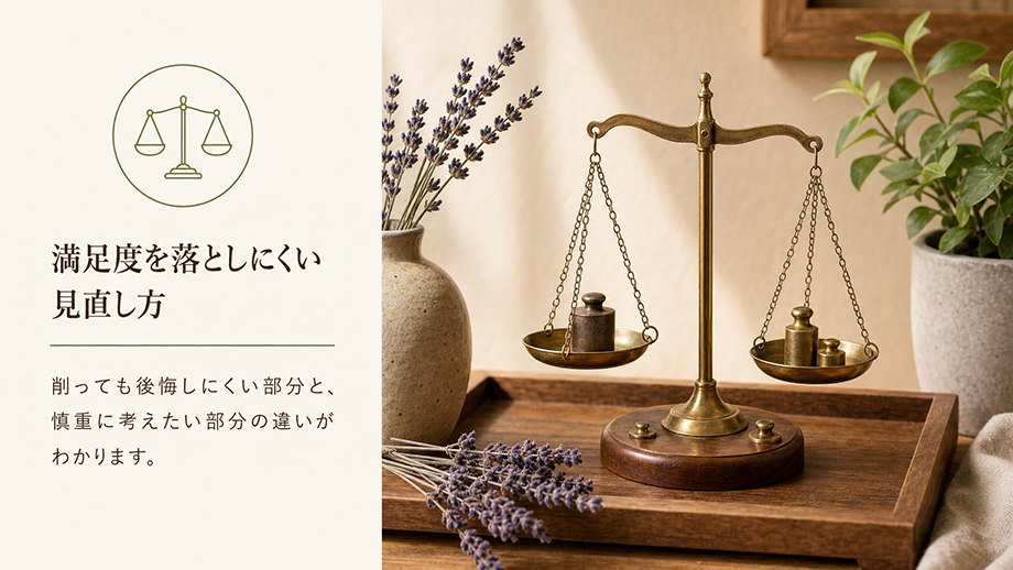 02 満足度を落としにくい見直し方